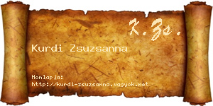 Kurdi Zsuzsanna névjegykártya