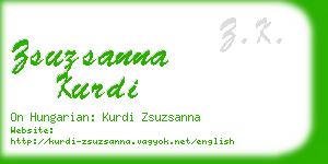 zsuzsanna kurdi business card